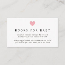 Rosa Heart Simple Girl Bokar for Baby Shower