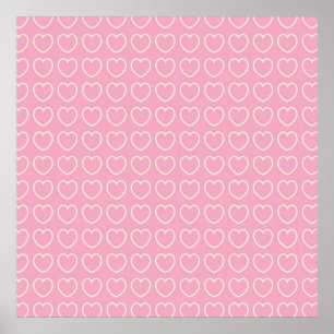 Rosa Heart-skrapbok eller Poster Struktur i bakgru