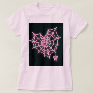 Rosa Heart Spindelnät Halloween T-shirt