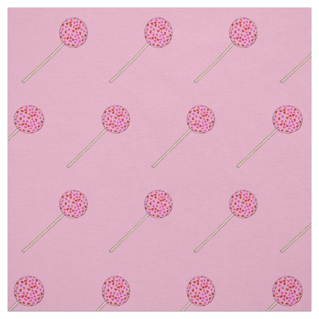 Rosa Heart Sprinkles Valentines kummelfodie Tyg (Provkarta)