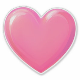 Rosa Heart Sticker Klistermärken