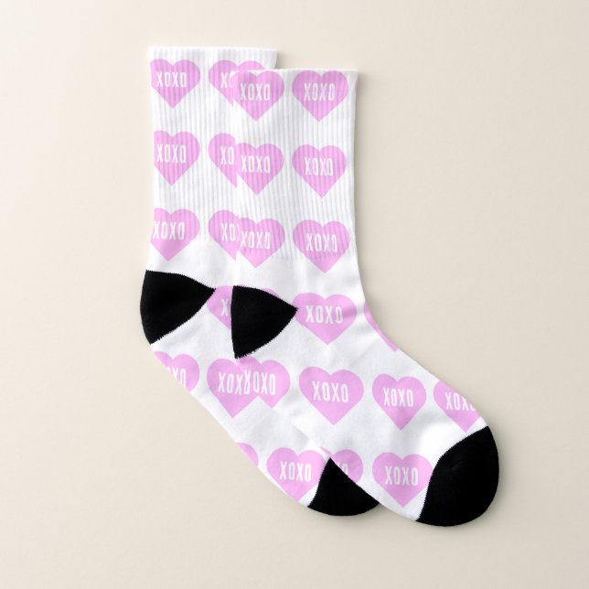 Rosa Heart Strumpor (Par)