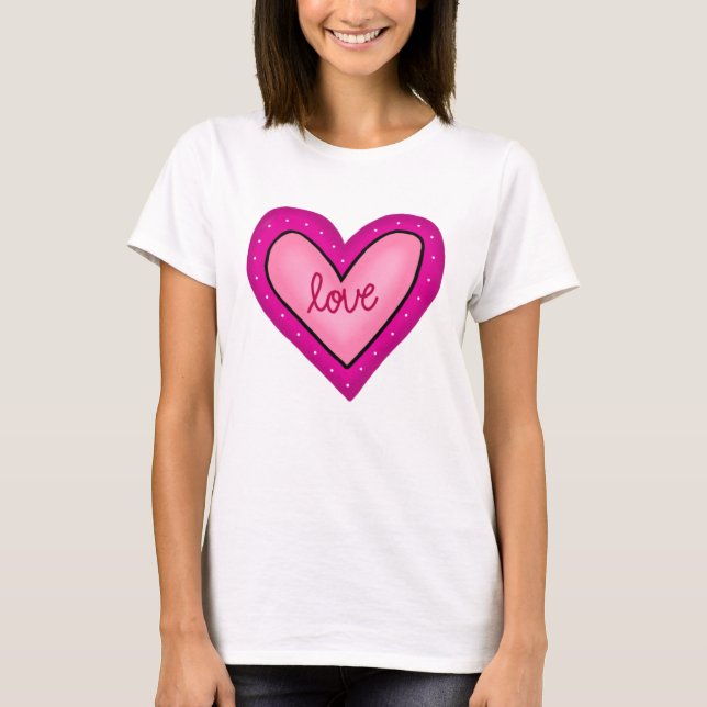 Rosa Heart T Shirt (Framsida)