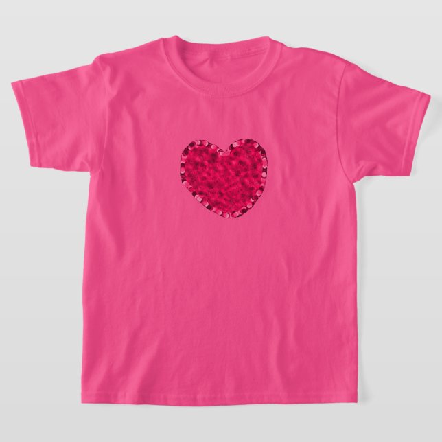 Rosa Heart T-Shirt for Girls (Laydown)