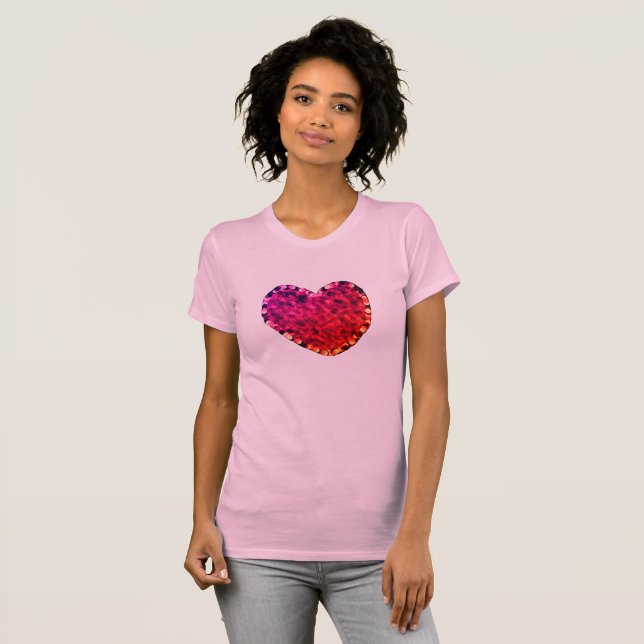 Rosa Heart T- Shirt for Women T (Hel framsida)