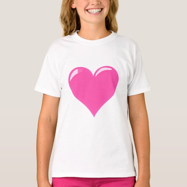 Rosa Heart T-Shirt Kärlek (Framsida)