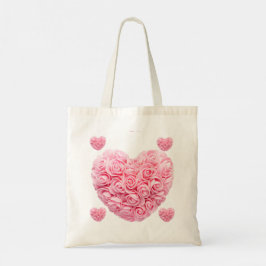 Rosa Heart Tote Bag Tygkasse