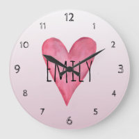 Rosa Heart Typography Girl Kärlek & Namn Nursery