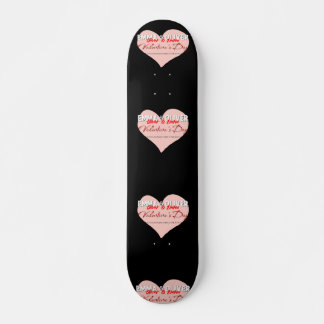 Rosa Heart Valentine Mini Skateboard Bräda 18,5 Cm