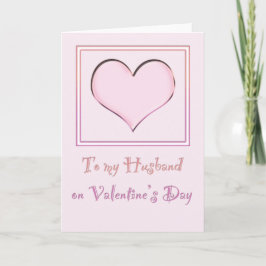 Rosa Heart Valentines kort - till min Make