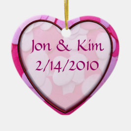 Rosa Heart Wedding Favor Ornament Gift