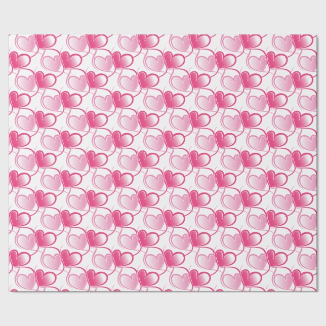 Rosa Heart Wrapping Papper Presentpapper (Seam)