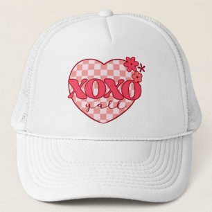 Rosa Heart Xoxo Hugs och Kisses Keps