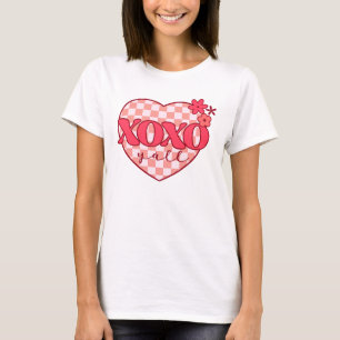 Rosa Heart Xoxo Hugs och Kisses T Shirt