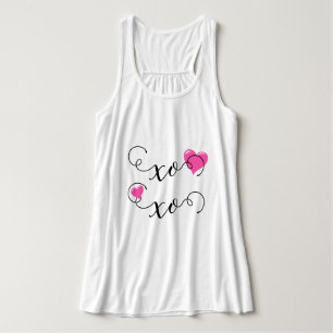 Rosa Heart XOXO Linne Med Racerback