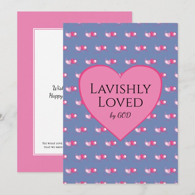 ROSA Hearts Anpassningsbar Blue Valentiness (Fram/baksida)