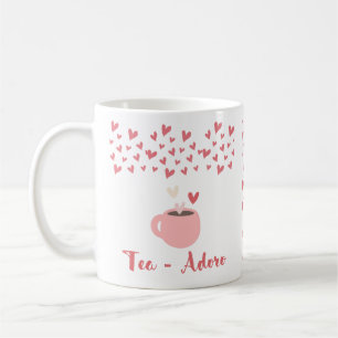Rosa Hearts Background Tea - Adoro Coffee Kaffemugg