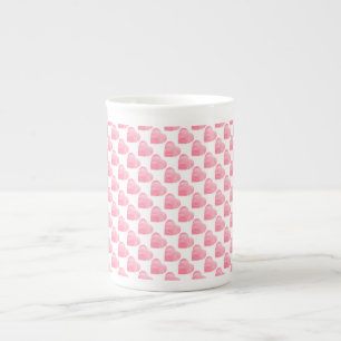 Rosa Hearts Benporslin Mugg