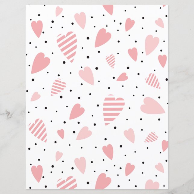 Rosa Hearts Black Polka dots (Framsida)