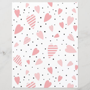 Rosa Hearts Black Polka dots