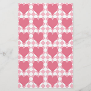 Rosa Hearts Brevpapper