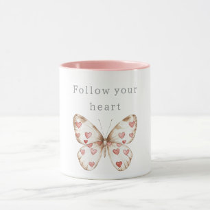 Rosa Hearts Butterfly Mugg
