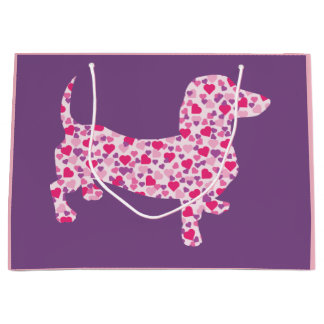 Rosa Hearts Dachshund