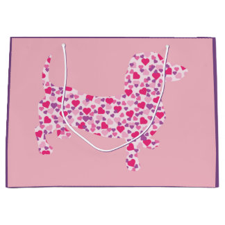 Rosa Hearts Dachshund