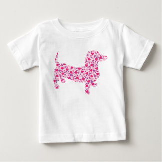 Rosa Hearts Dacshund T-shirt
