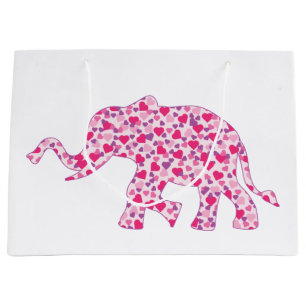 Rosa Hearts Elephant of Kärlek