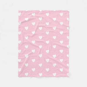 Rosa Hearts  Fleecefilt