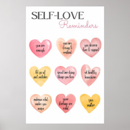 Rosa Hearts för självbetjäning i Kärlek Poster