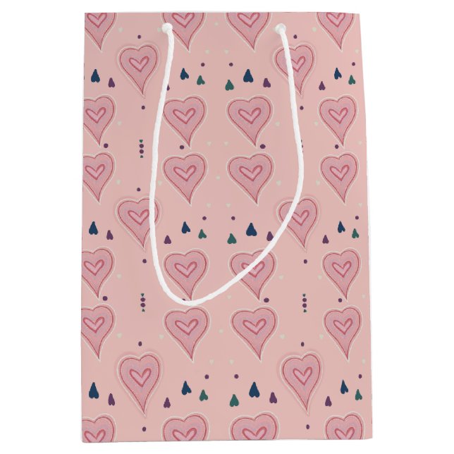 Rosa Hearts Gift Bag (Framsidan)