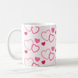 Rosa Hearts Kaffemugg