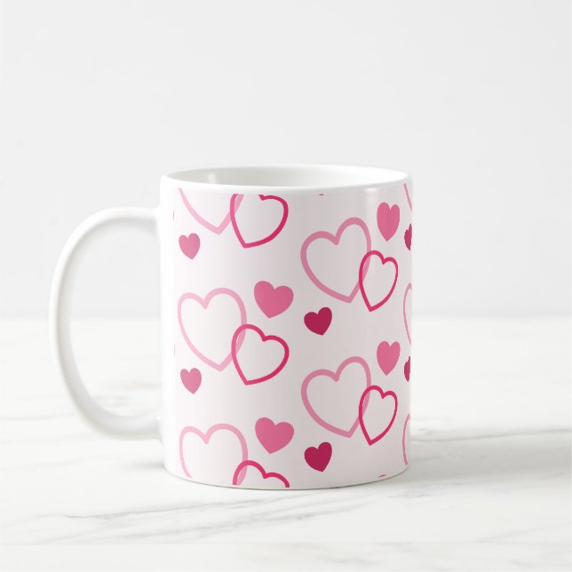 Rosa Hearts Kaffemugg (Vänster)