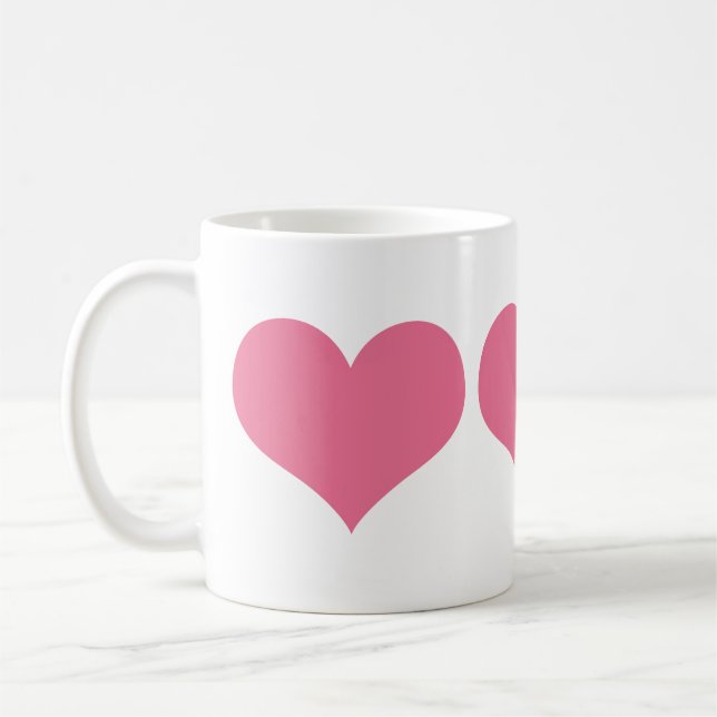 Rosa Hearts Kaffemugg (Vänster)