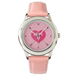 Rosa Hearts Kärlek U Anpassningsbar Watch Armbandsur