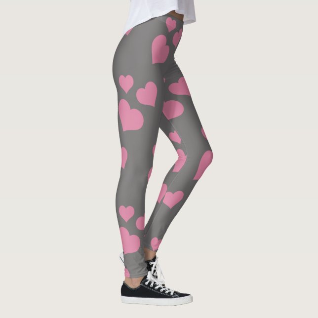 Rosa Hearts Leggings (Höger)