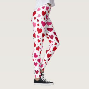 Rosa Hearts Leggings - Women's Mode Tights Patt