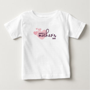 Rosa Hearts Lycklig Mors dag Ruffle Tee