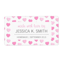 Rosa Hearts made with Kärlek Homemade Canning Burk