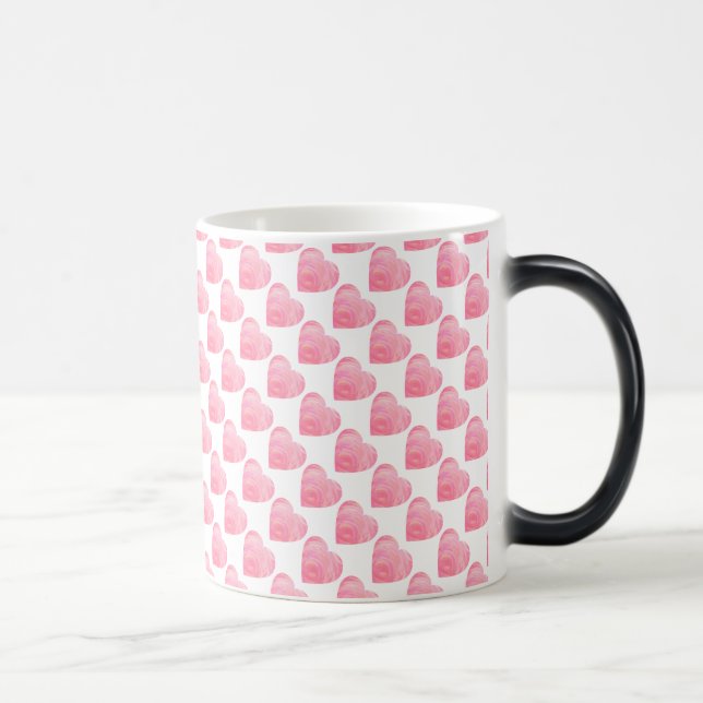 Rosa Hearts Magisk Mugg (Höger)