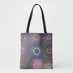 Rosa Hearts Mandala Tygkasse