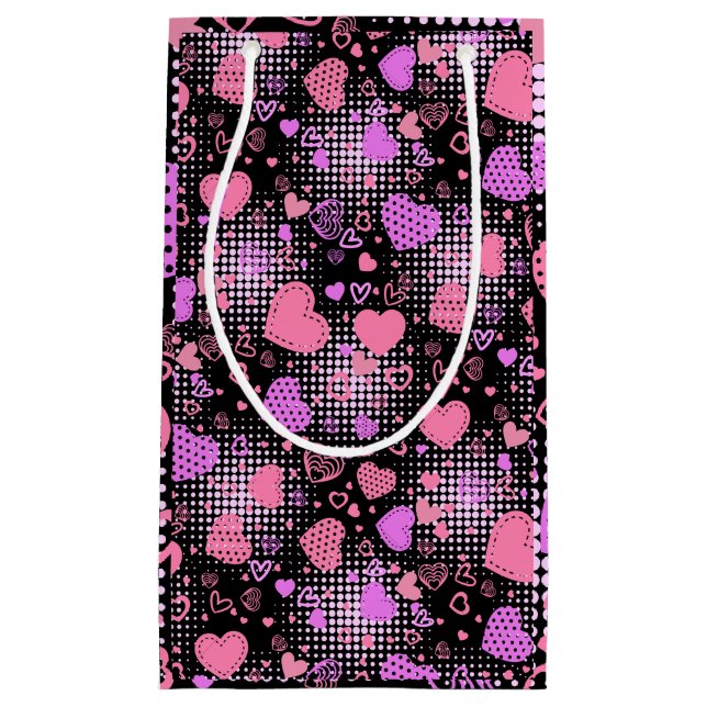 Rosa Hearts Mönster 01 Black BG (Framsidan)