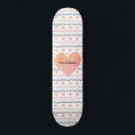 Rosa Hearts Mönster Mini Skateboard Bräda 18,5 Cm<br><div class="desc">Cute rosa and charcol grått eart and squiggles mönster girly skateboard. En underbar gåva till din dotter eller barndotter.</div>