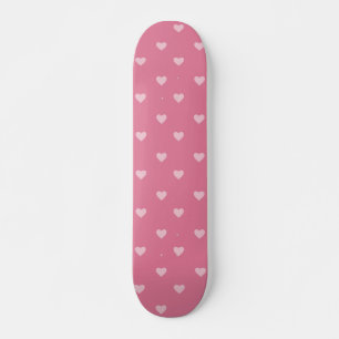 Rosa Hearts Mönster Mini Skateboard Bräda 18,5 Cm