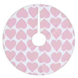 Rosa Hearts Mönster, Romantic, Kärlek Julgransmatta Borstad Polyester