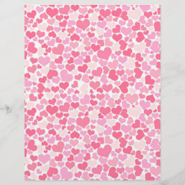 Rosa Hearts Mönster Scrapbook Papper