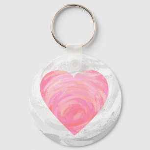 Rosa Hearts Nyckelring