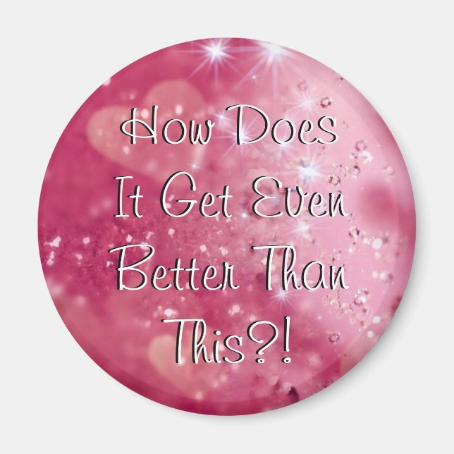 Rosa Hearts och Diamonds HDIGEBTT? Magnet (Framsidan)